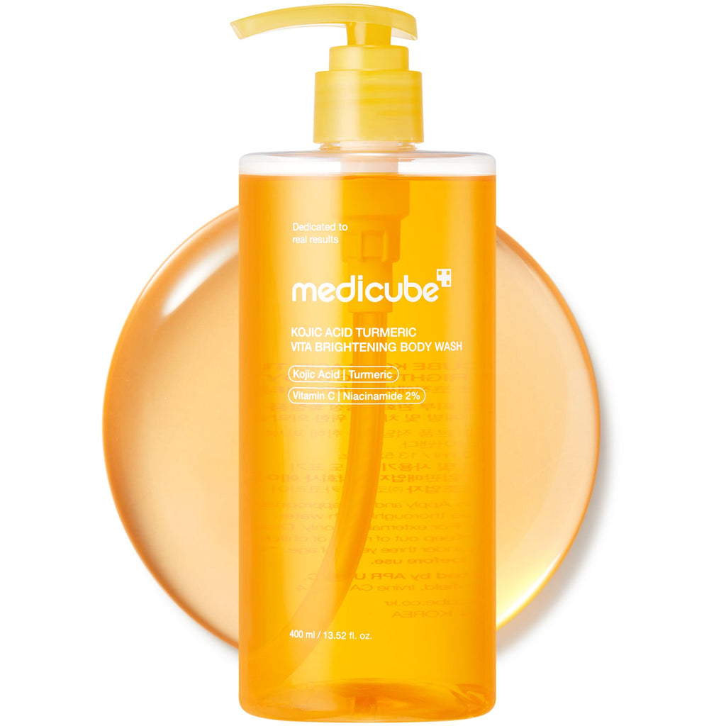 Gel douche éclaircissant à l’acide kojique et au curcuma