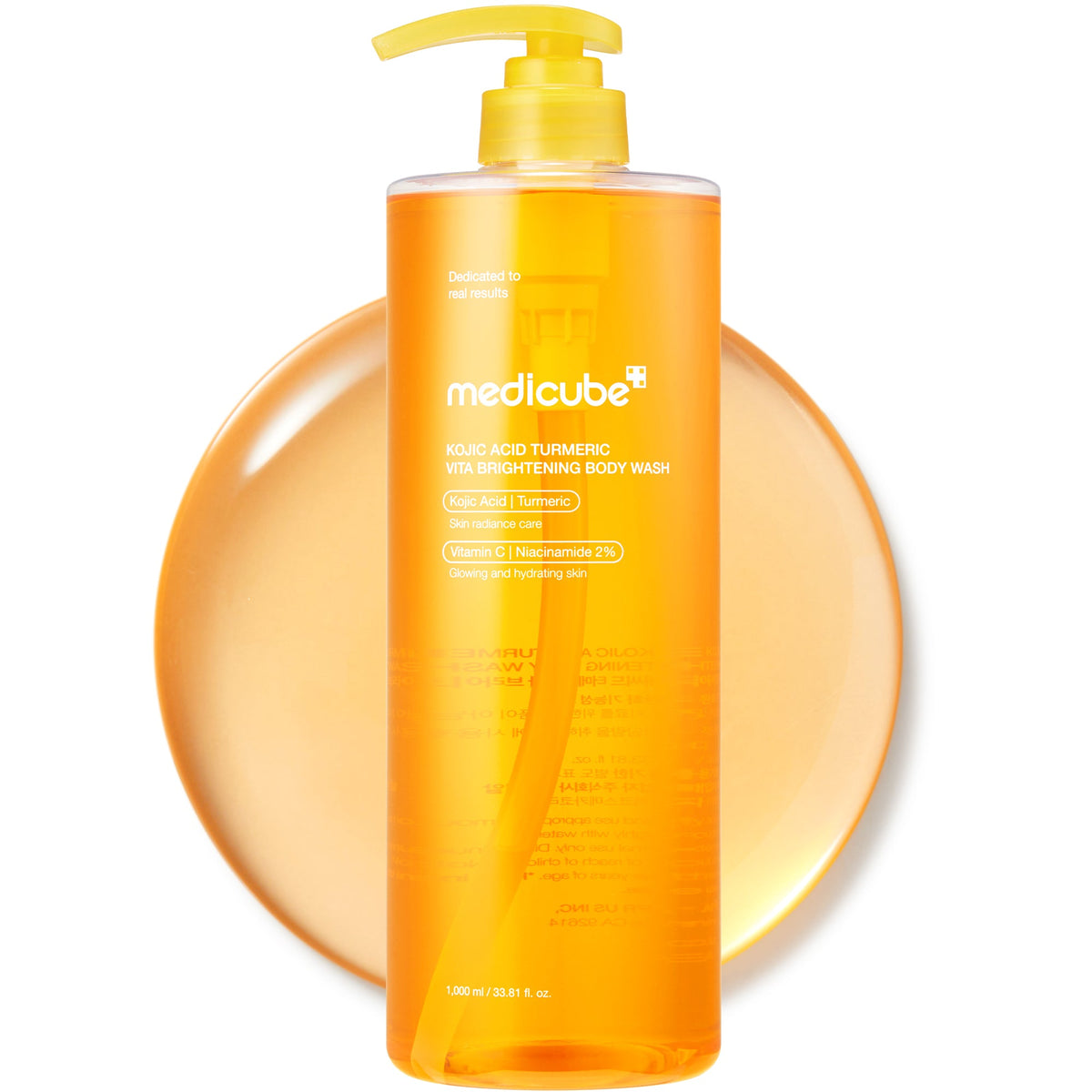 Gel douche éclaircissant à l’acide kojique et au curcuma