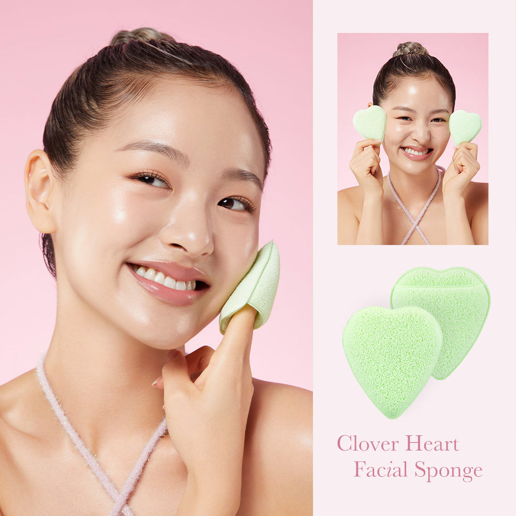 Éponge visage Cœur Trèfle