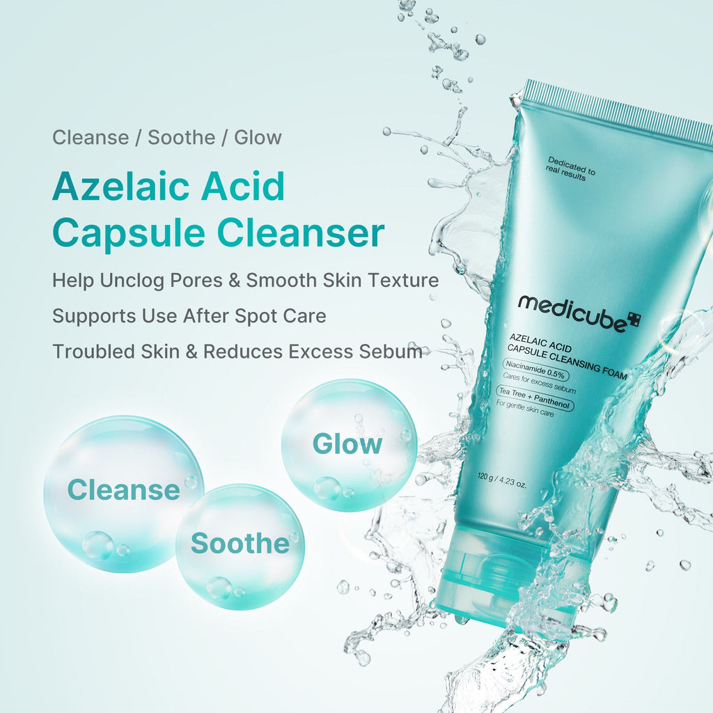 Mousse nettoyante capsule à l’acide azélaïque