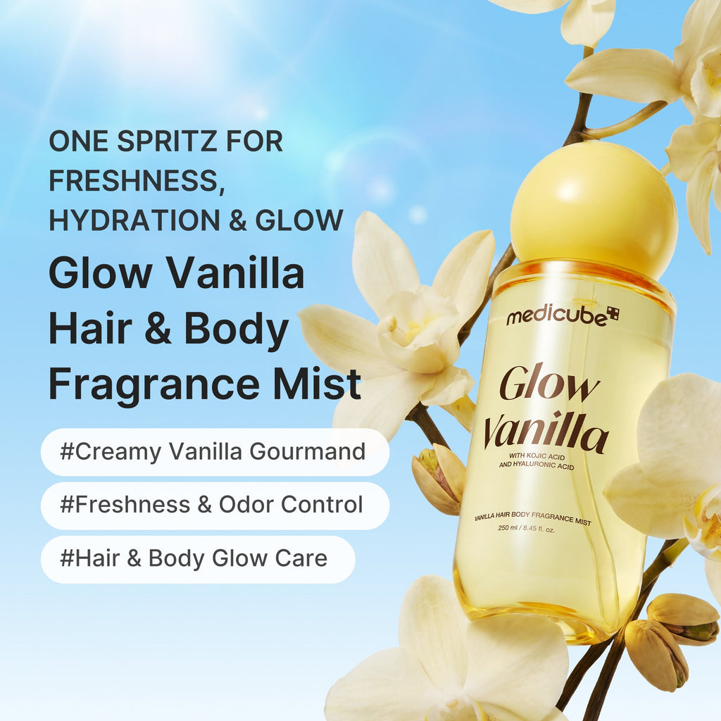 Brume parfumée pour les cheveux et le corps Glow Vanilla