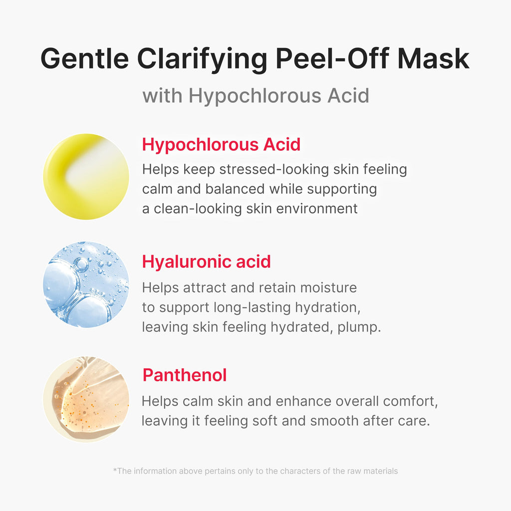 Masque peel-off à l’acide hypochloreux