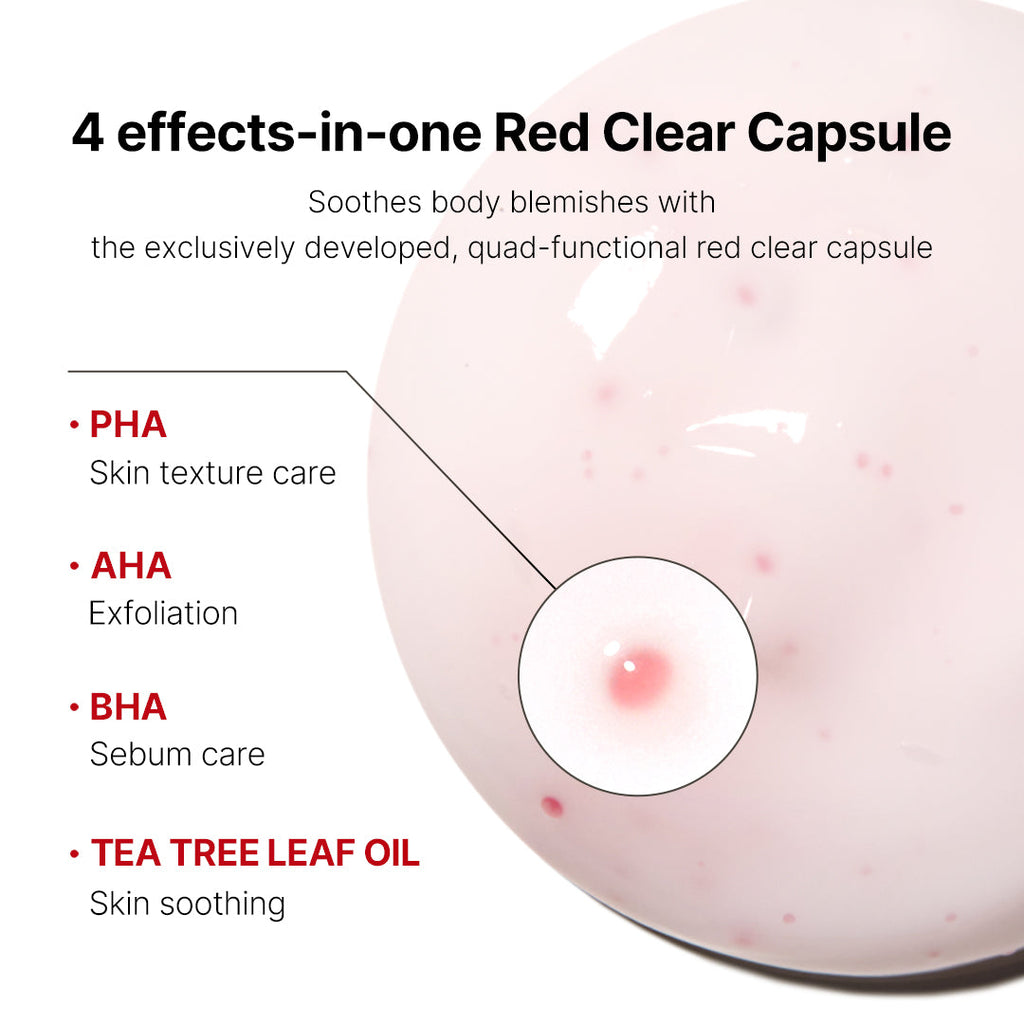 Lotion corps Red Clear Capsule