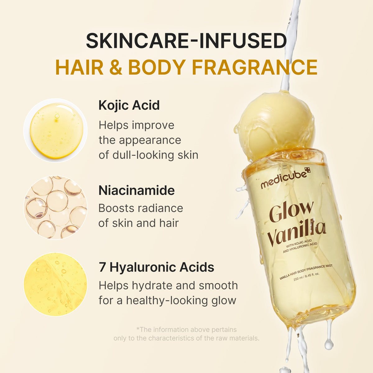 Brume parfumée pour les cheveux et le corps Glow Vanilla