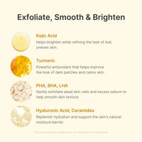 Soin exfoliant au curcuma et à l’acide kojique