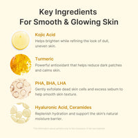 Soin exfoliant corps au curcuma et à l’acide kojique