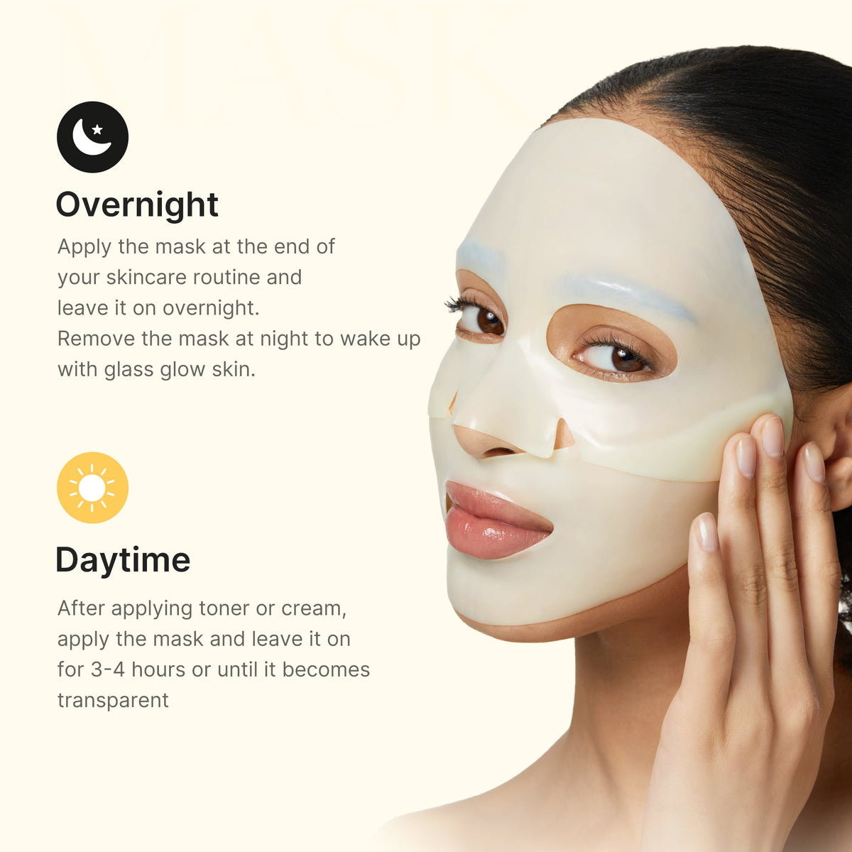 Masque gelée dorée en gel à l’acide kojique et au curcuma