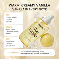 Brume parfumée pour les cheveux et le corps Glow Vanilla
