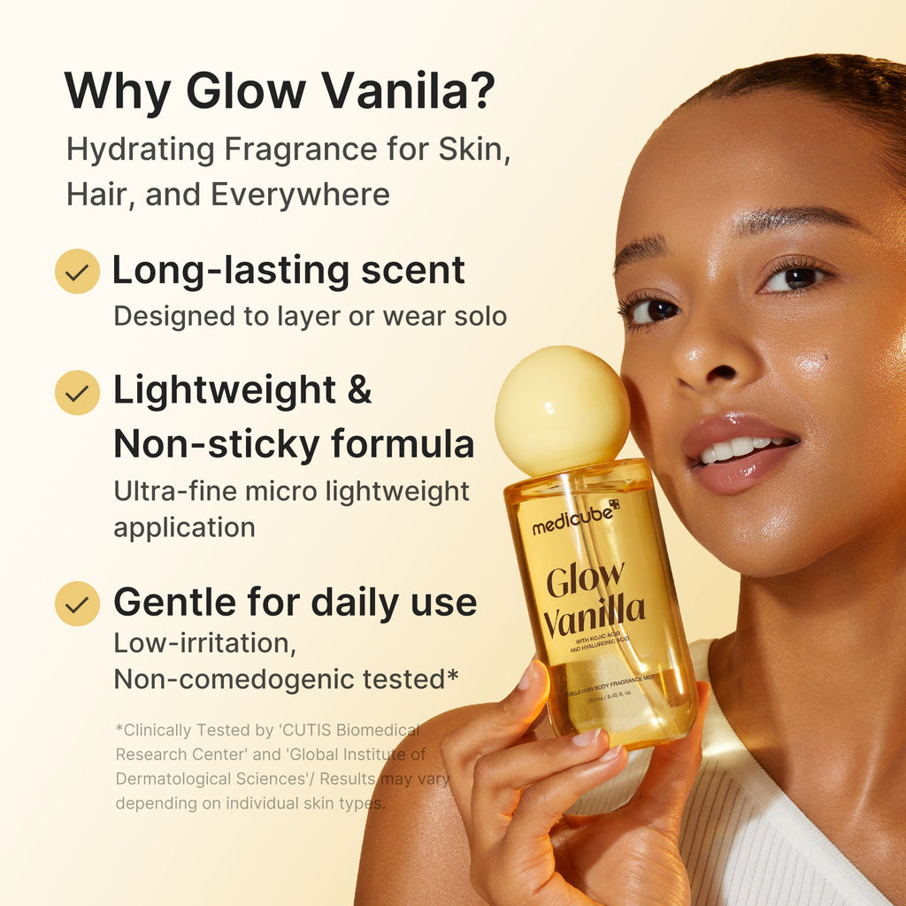 Brume parfumée pour les cheveux et le corps Glow Vanilla