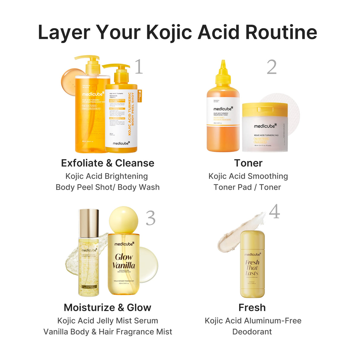 Brume parfumée pour les cheveux et le corps Glow Vanilla