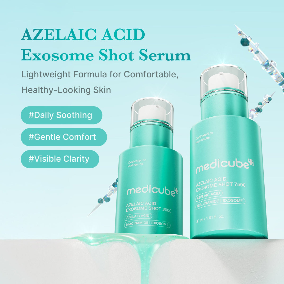 Shot d’exosomes à l’acide azélaïque