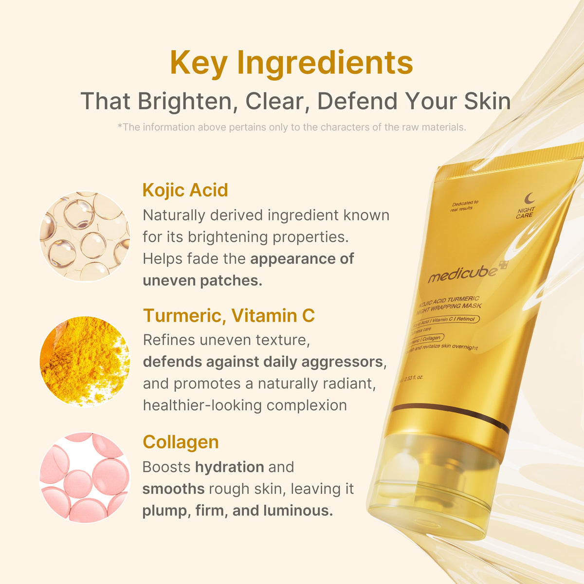 Masque de nuit à appliquer à l’acide kojique et au curcuma