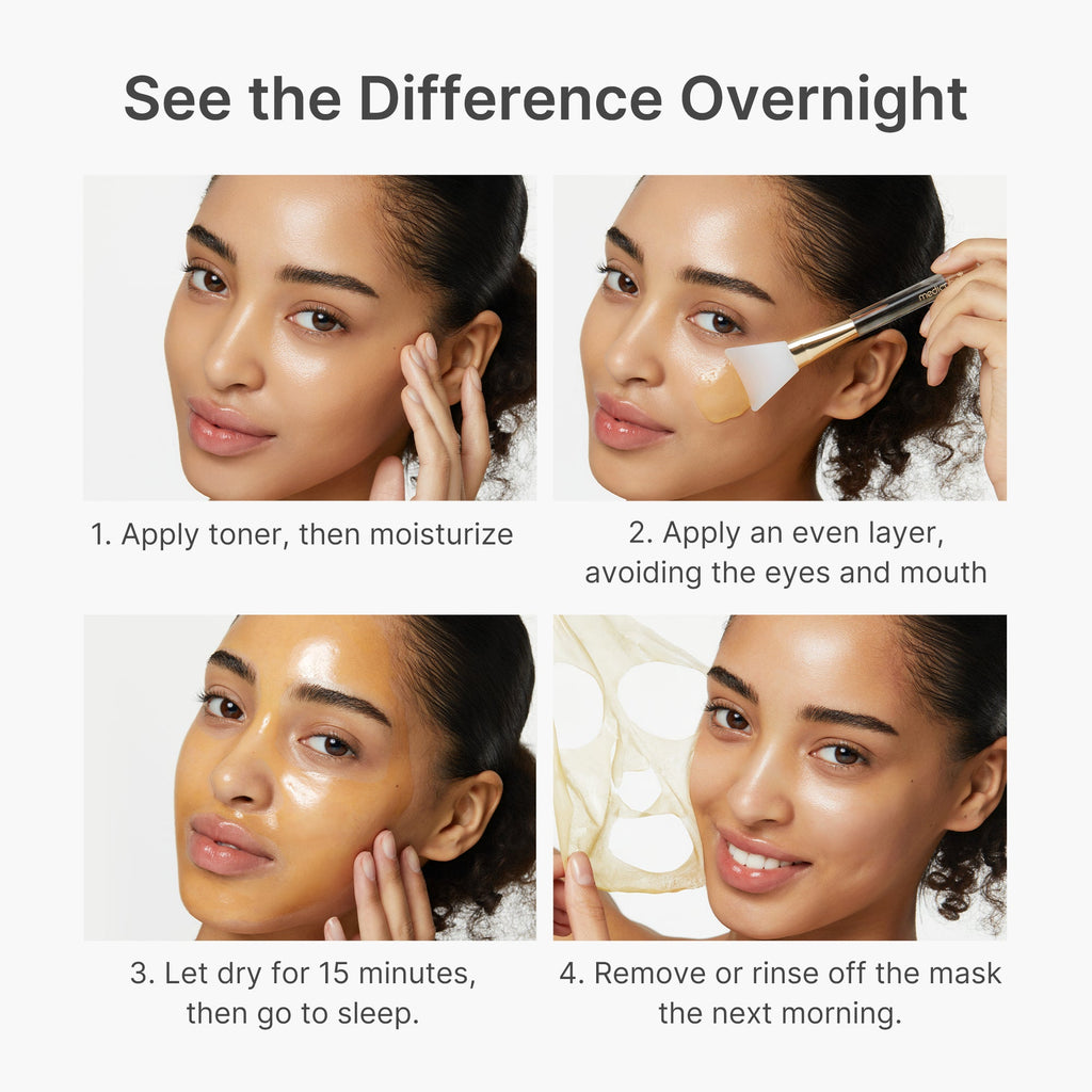 Masque de nuit à appliquer à l’acide kojique et au curcuma