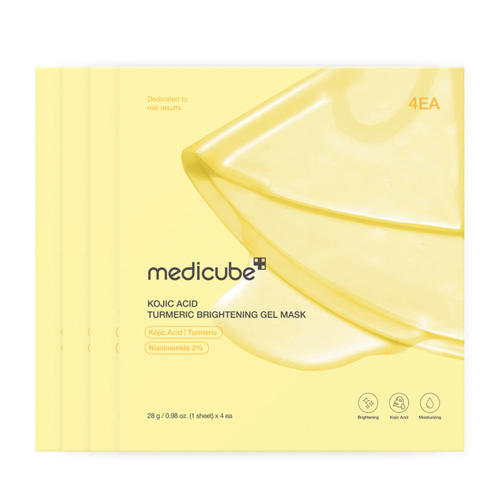 Masque gelée dorée en gel à l’acide kojique et au curcuma