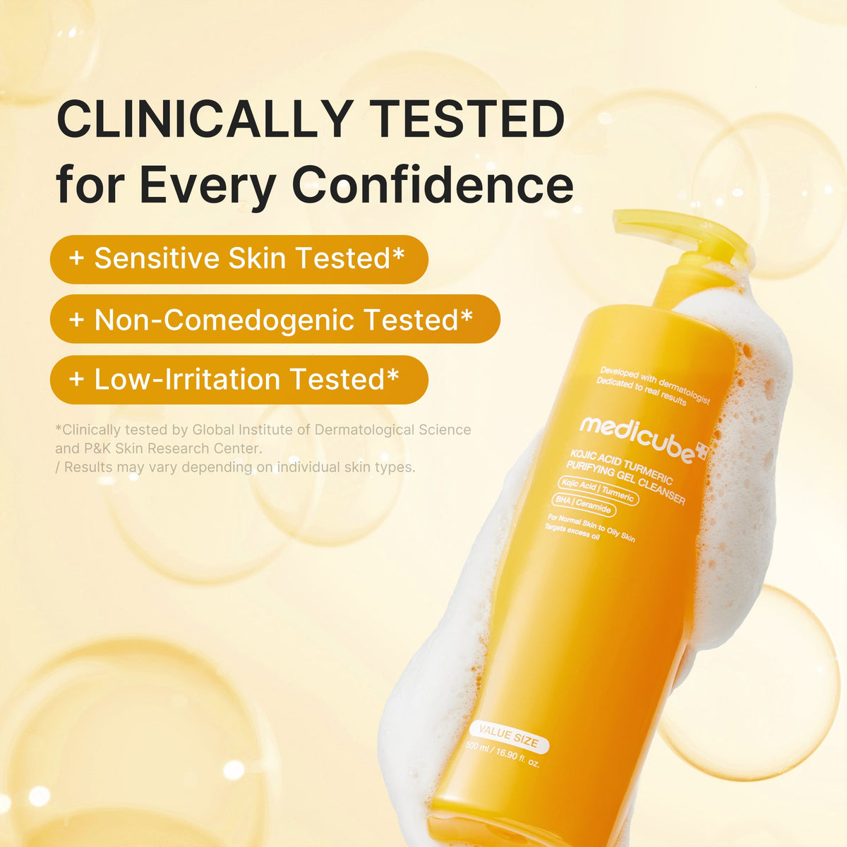 Gel nettoyant purifiant à l’acide kojique et au curcuma