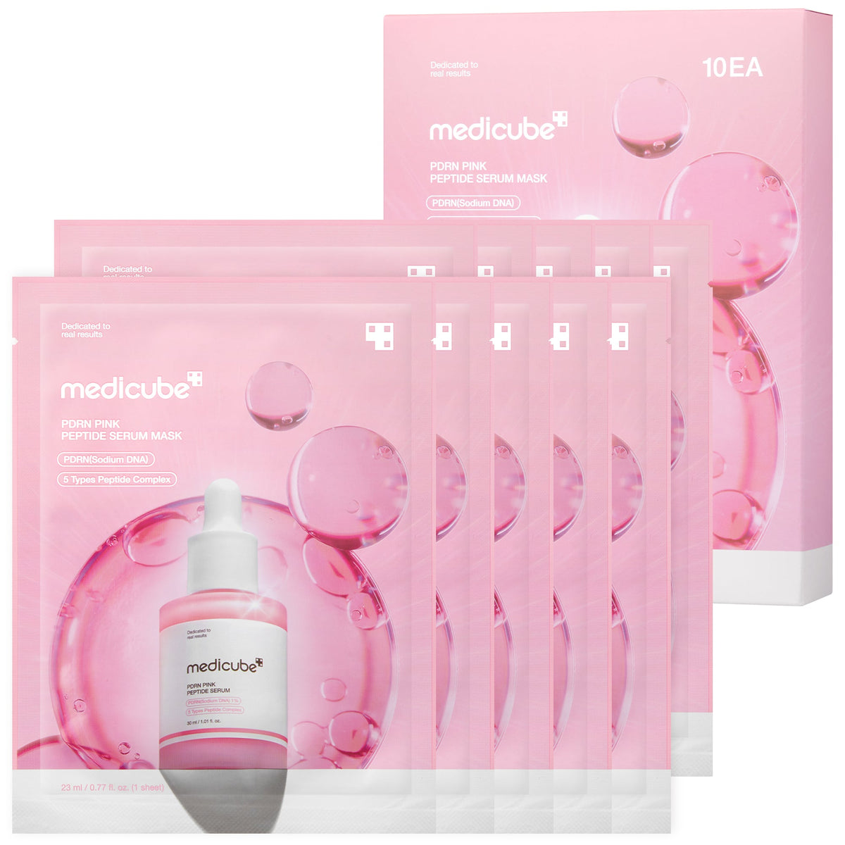 Masque ampoule aux peptides PDRN roses