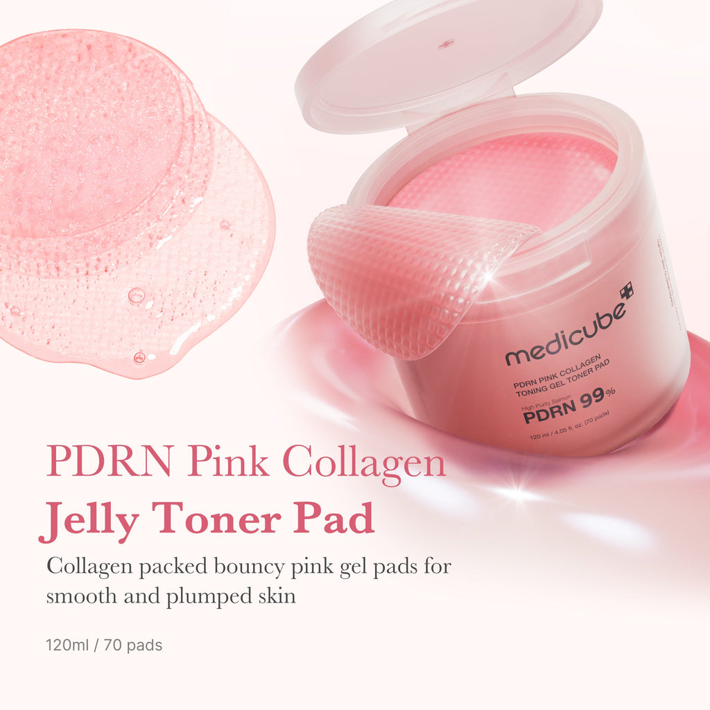Pad tonique en gel au collagène rose et au PDRN
