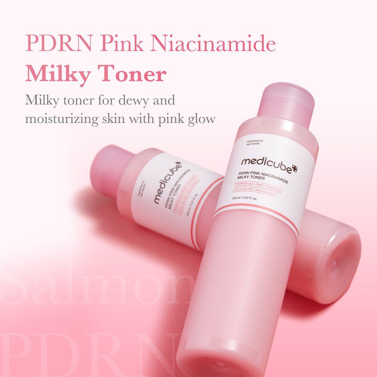 Lotion tonique lactée à la niacinamide rose et au PDRN