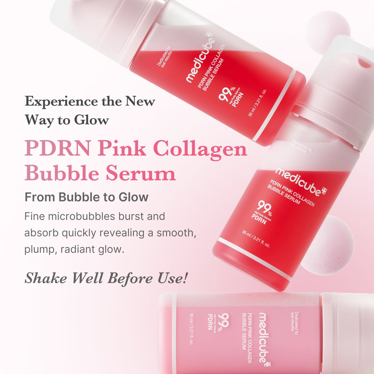 Sérum moussant au collagène rose PDRN
