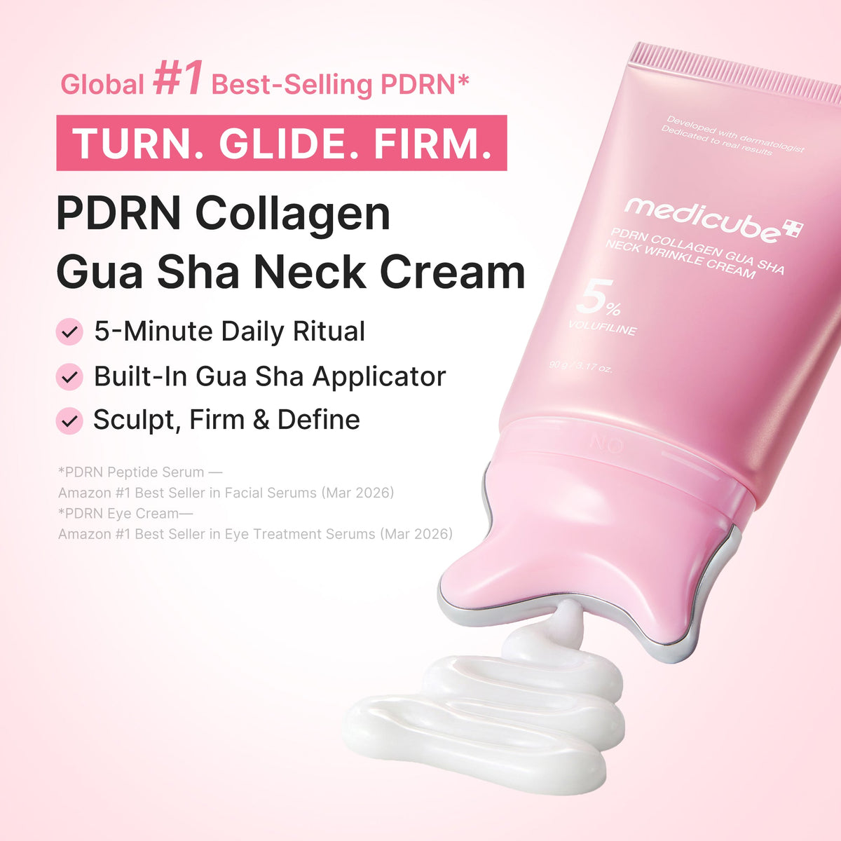 Crème anti-rides pour le cou au gua sha au collagène PDRN