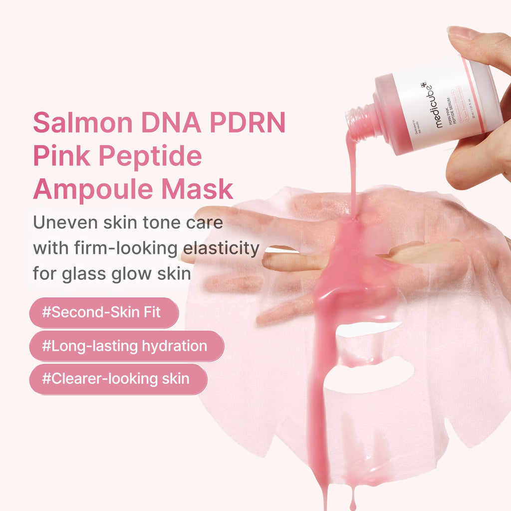 Masque ampoule aux peptides PDRN roses