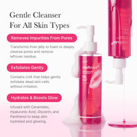 Nettoyant visage en gel rose au PDRN