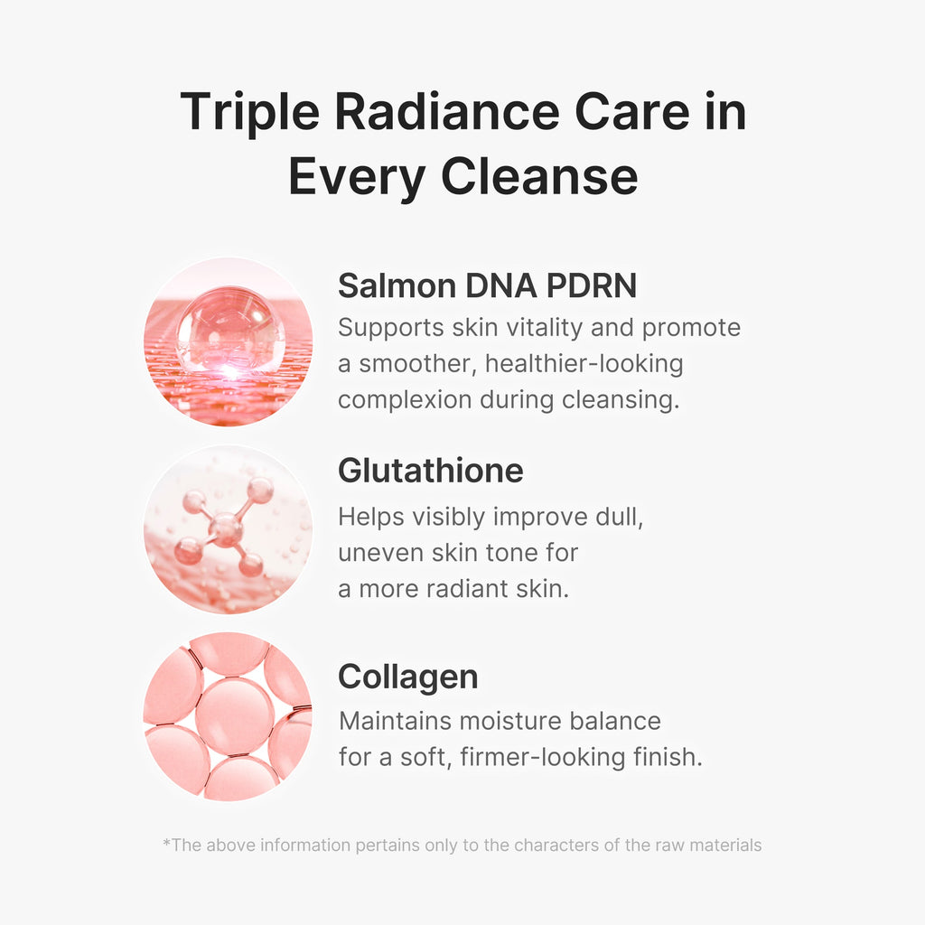 Mousse nettoyante capsule rose au PDRN et au glutathion