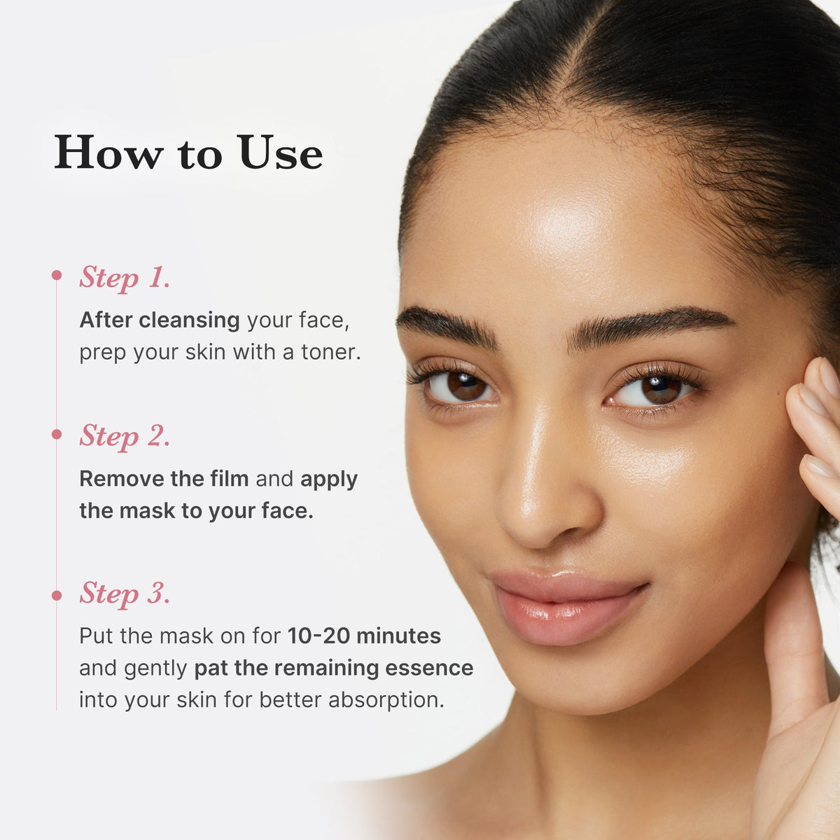 Masque en tissu enrobé Vita rose PDRN