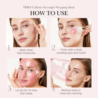 Masque enveloppant de nuit au PDRN, caféine et collagène rose