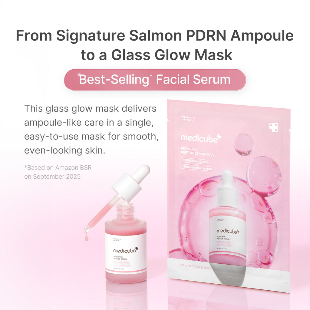 Masque ampoule aux peptides PDRN roses
