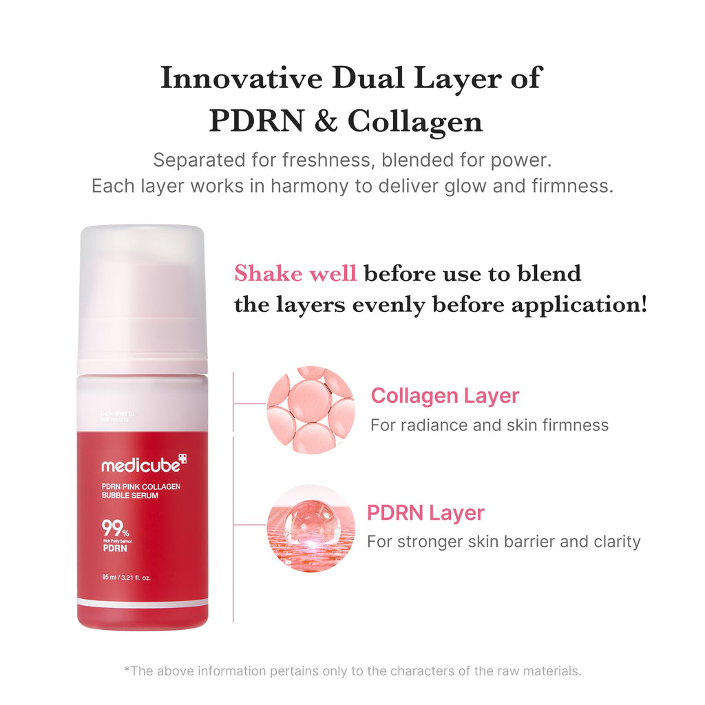 Sérum moussant au collagène rose PDRN