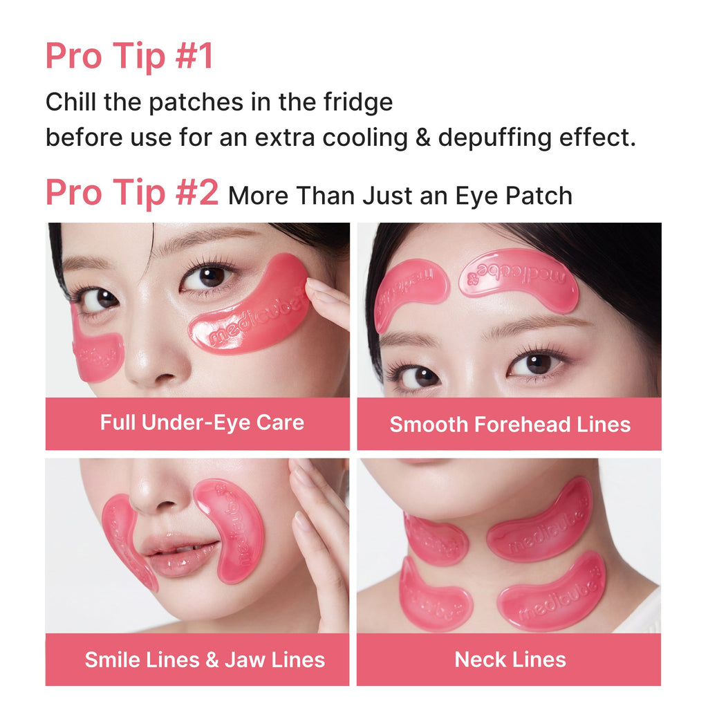 Masque contour des yeux jelly au collagène PDRN rose