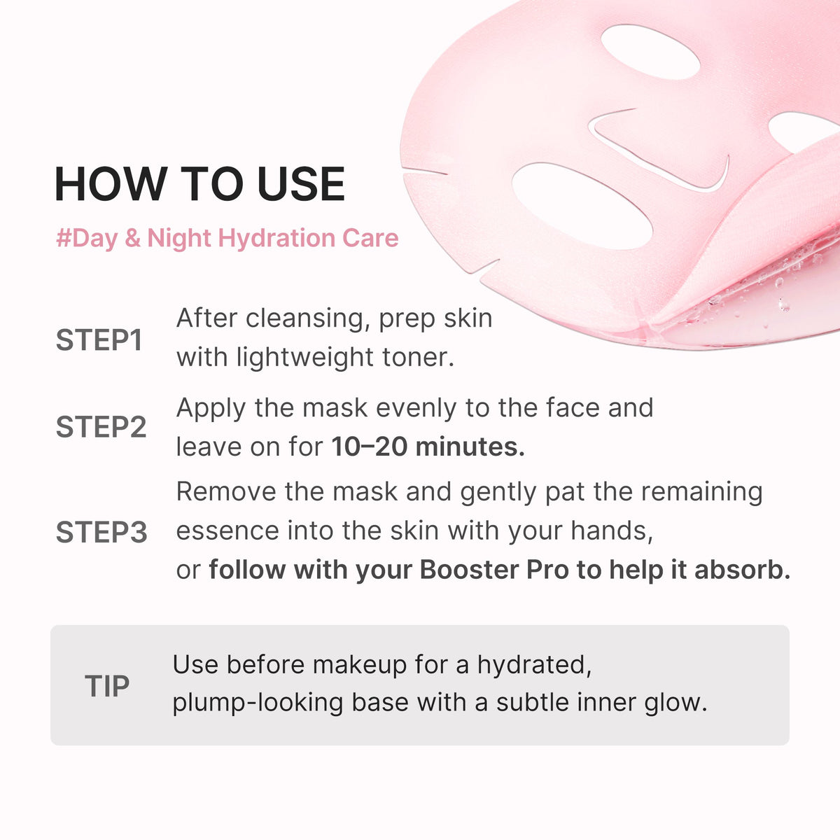 Masque ampoule aux peptides PDRN roses