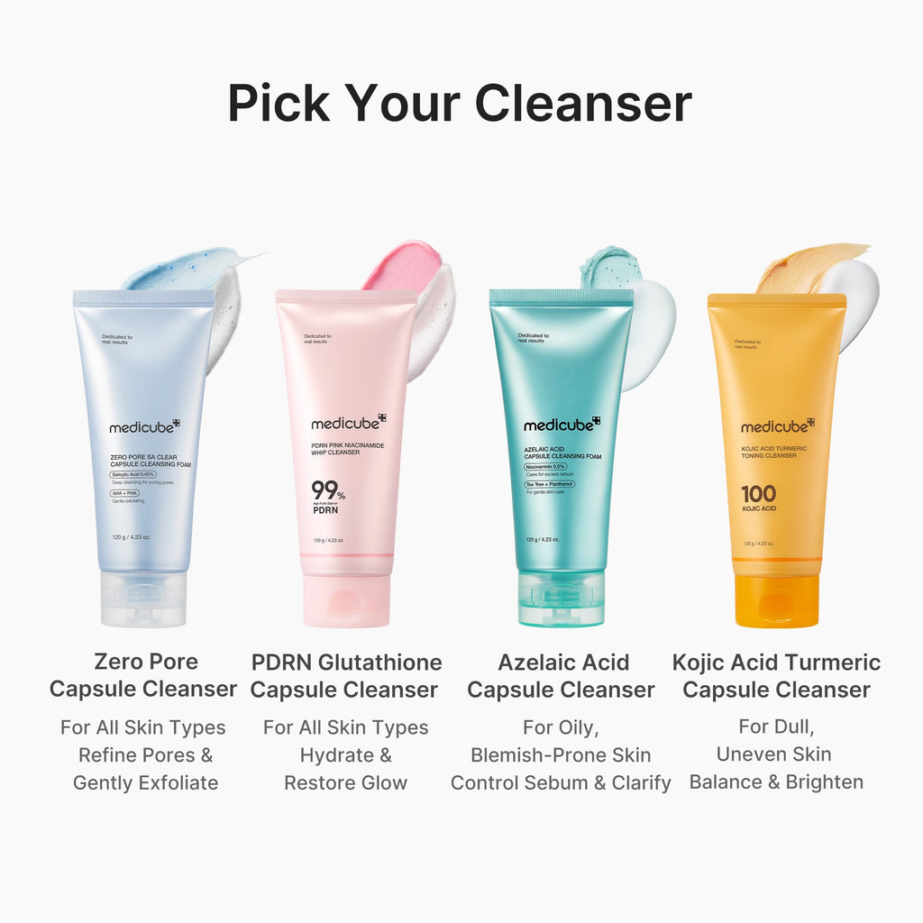 Mousse nettoyante capsule rose au PDRN et au glutathion