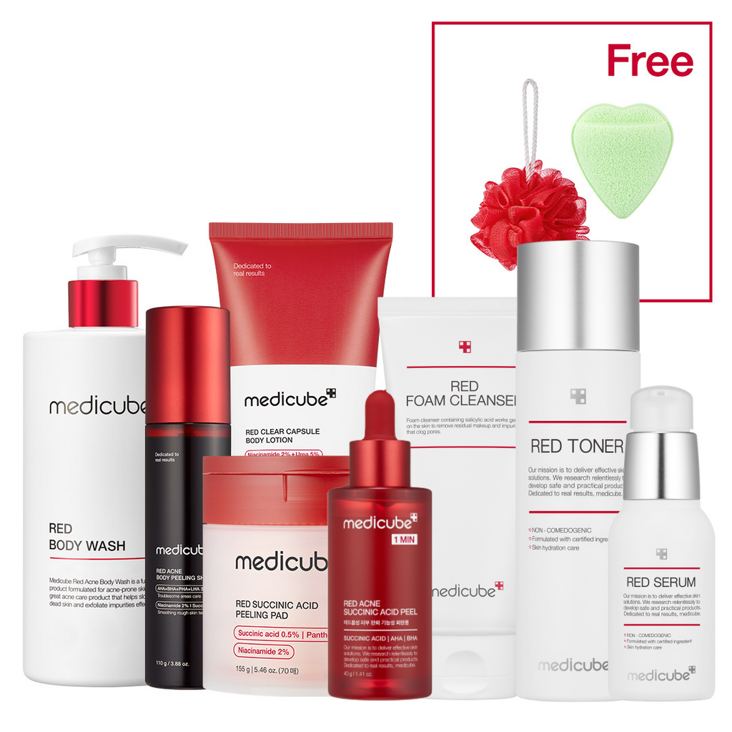 Kit ultime de soins visage et corps de la gamme Red